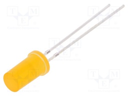 LED; 4.8mm; bipolar; orange; 150÷220mcd; 180°; 20mA; 1.8÷2.6V