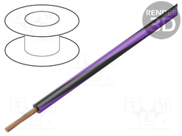 Wire; LgY; stranded; Cu; 2.5mm2; black-violet; PVC; 300/500V; 50m