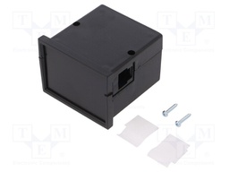 Enclosure: panel; X: 72mm; Y: 72mm; Z: 55mm; ABS; black; screwed