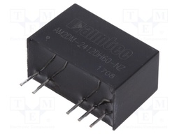 Converter: DC/DC; 2W; Uin: 21.6÷26.4V; Uout: 12VDC; Uout2: -12VDC