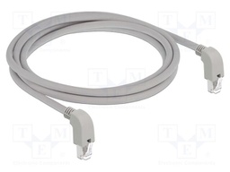 Patch cord; S/FTP; Cat: 6a; RJ45 down angled plug,both sides; Cu