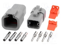 Connector: wire-wire; ATP; plug; male + female; Size: 12; PIN: 4