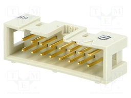 Socket; IDC; male; PIN: 16; straight; THT; 2.54mm; Layout: 2x8