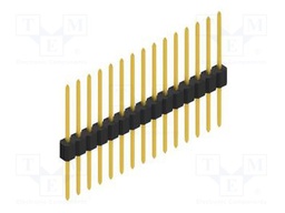Connector: pin strips; pin header; male; PIN: 15; 1.27mm; THT; 1x15