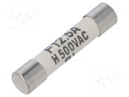 CARTRIDGE FUSE, FAST ACTING, 12.5A