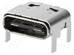 Socket; USB C; on PCBs; SMT; PIN: 24; horizontal; USB 3.1; 5A