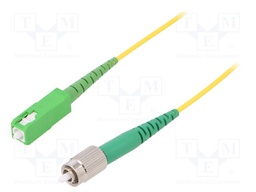 Fiber patch cord; FCA,SCA; 5m; Optical fiber: 9/125um; yellow