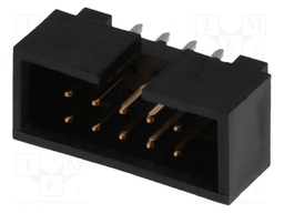 2.54mm CGrid Hdr Shrd /Slt .38AuLF 10Ckt