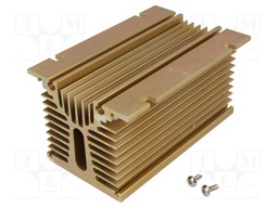 Heatsink: extruded; Y; golden; L: 150mm; W: 100mm; H: 81mm; aluminium