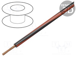 Wire; X07V-K; stranded; Cu; 1.5mm2; PVC; black-red; 450V,750V