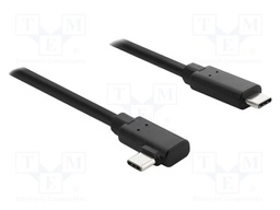 Cable; optical; USB C plug,USB C plug 90° left/right; 5m; black