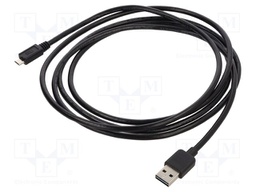 Cable; USB 2.0; USB A plug double sided,USB B micro plug; 2m