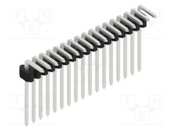 Connector: pin strips; pin header; male; PIN: 17; 1.27mm; THT; 1x17