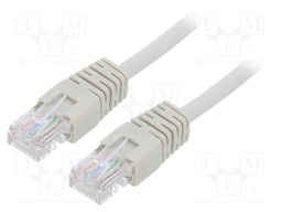Patch cord; U/UTP; 5e; stranded; CCA; PVC; grey; Len: 1m; 26AWG
