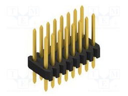 Connector: pin strips; pin header; male; PIN: 16; 1.27mm; THT; 2x8