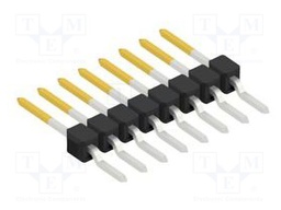 Connector: pin strips; pin header; male; PIN: 8; 2.54mm; SMT; 1x8