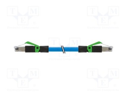 Patch cord; RJ45 plug,both sides; 5; stranded; Cu; PUR; blue; 50m