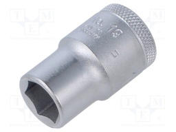 Wrench tip; 6-angles,socket spanner; 13mm; 1/2"; tool steel