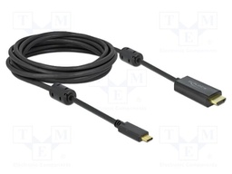 Cable; HDMI plug,USB C plug; HDMI 2.0,High Speed; Len: 5m; black