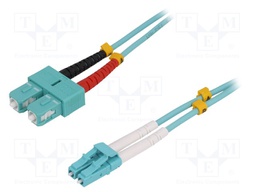 Connector: fiber optic; patchcord; multi mode duplex (MM); LC,SC