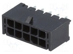 Socket; wire-board; male; MF30; 3mm; PIN: 10; THT; PCB snap; 5A; 10mΩ
