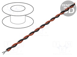 Wire; Alpha Essential C&C; 2x30AWG; unshielded; 200V; 30.5m; Cu