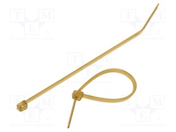 Cable tie; L: 99mm; W: 2.6mm; PEEK; 156N; transparent brown; UL94V-0