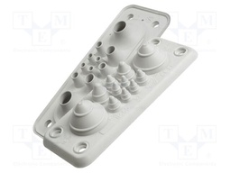 Multigate grommet; grey; Holes no: 11; -40÷100°C; IP67