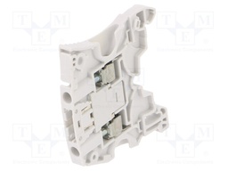Splice terminal: rail; SNK; 0.2÷4mm2; ways: 1; terminals: 2; grey