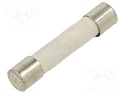 Fuse: fuse; ceramic,cylindrical; 6.3x32mm; brass; nickel plated