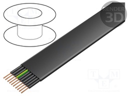 Wire; PVC-Flach; 10G1,5mm2; unshielded; 450/750V; PVC; Cu; stranded