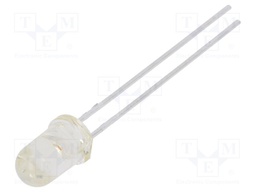 LED; 5mm; yellow; 146÷300mcd; 15°; Front: convex