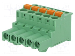 Pluggable terminal block; 5mm; ways: 5; angled 90°; plug; female