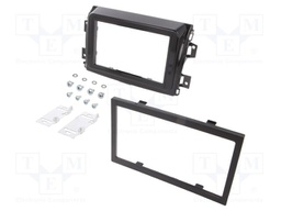 Radio frame; Fiat; 2 DIN; black gloss