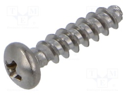 Screw; 3x12; Head: button; Phillips; stainless steel; Øhead: 5.3mm