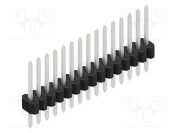 Connector: pin strips; pin header; male; PIN: 15; 1.27mm; THT; 1x15