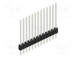 Connector: pin strips; pin header; male; PIN: 13; 1.27mm; THT; 1x13