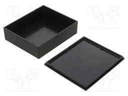 Enclosure: designed for potting; X: 70mm; Y: 83.6mm; Z: 23.2mm; ABS