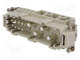 Connector: HDC; male; CX; PIN: 12(4+8); size 104.27; 400/690V