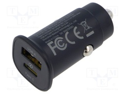 USB power supply; USB A socket,USB C socket; Sup.volt: 12÷24VDC