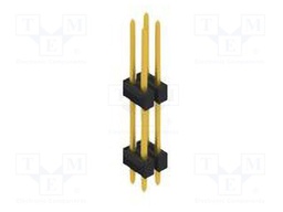 Connector: pin strips; pin header; male; PIN: 4; 2.54mm; THT; 2x2