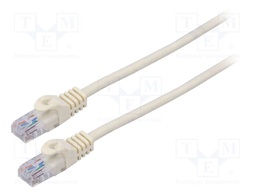 Patch cord; U/UTP; 6; stranded; CCA; PVC; white; 5m; 26AWG; Cores: 8