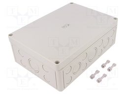Enclosure: multipurpose; X:180mm; Y:254mm; Z:90mm; TK PS; grey