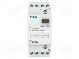 Relay: installation; bistable; NC x2 + NO x2; Ucoil: 12VAC; 16A