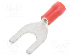 Tip: fork; M6; Ø: 6.4mm; 0.25÷1.5mm2; crimped; for cable; insulated