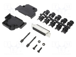 D-Sub; PIN: 25; female; unshielded; angled 45°; screw terminal