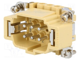 Connector: rectangular; male; JEI; PIN: 6; 6+PE; size 44.27; 16A