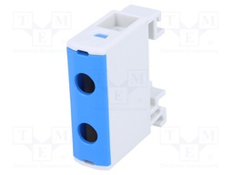 Splice terminal: rail; 1.5÷16mm2; ways: 1; terminals: 2; blue; TS35