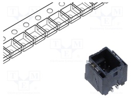 Connector: wire-board; DF51K; vertical; male; on PCBs; socket; SMT