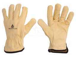 Protective gloves; Size: 9; natural leather; FB149
